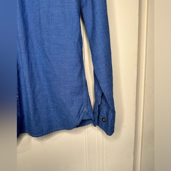 NWT Fat Face Tadlow 100% Cotton Long Sleeve Button Down Shirt Blue Men's Size S - Picture 4 of 10